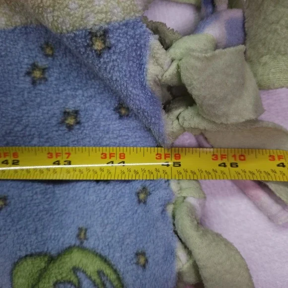 Safari Jungle Zoo Animals Blanket 45x42" Fleece Baby Unisex Crib Lap Cute - Picture 8 of 8